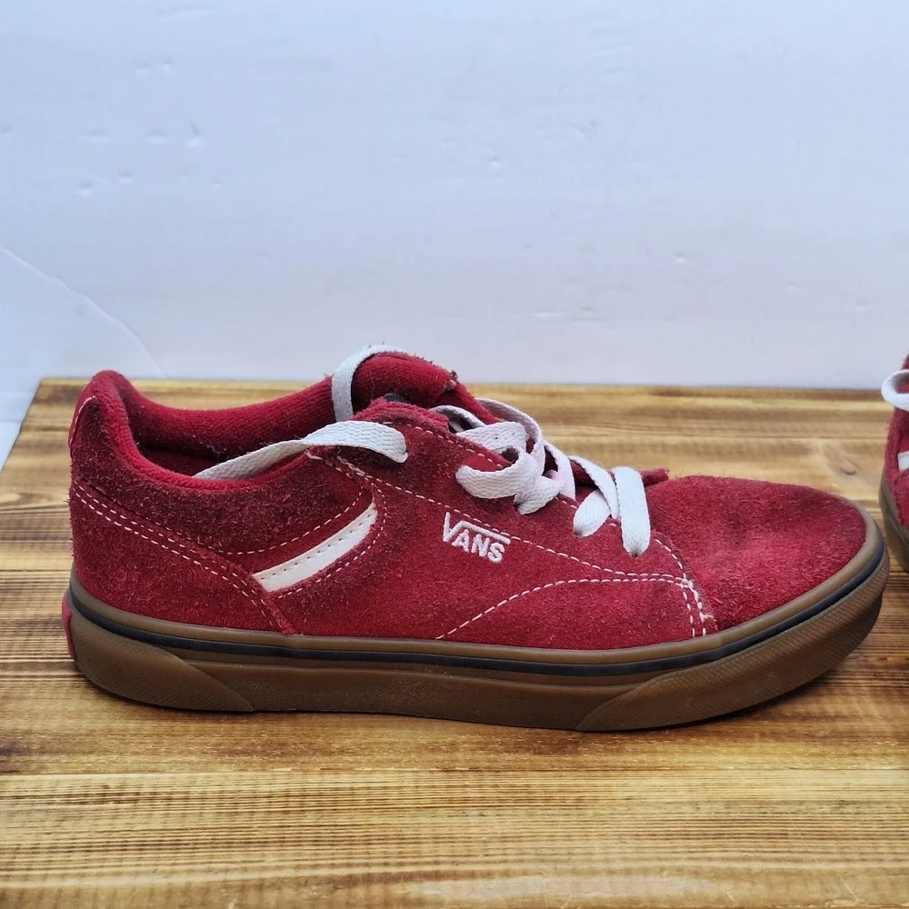 Vans‎ Off The Wall Youth Red Suede Shoes Sneakers 500714 Size US 2.5